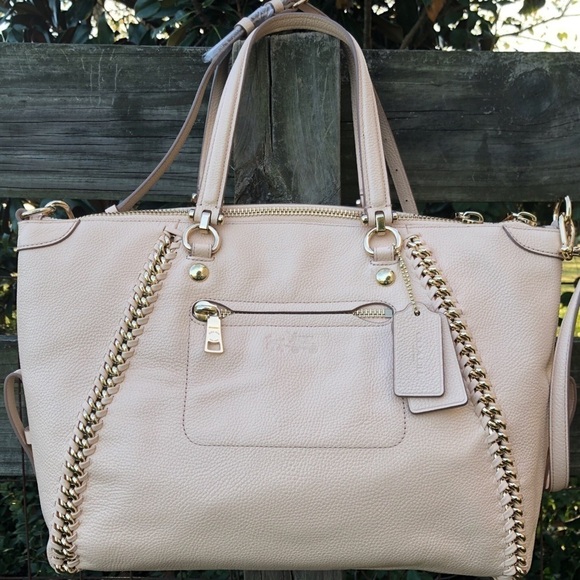 34339 Coach Apricot Peach Whiplash Prairie Bag NWT - Picture 1 of 8